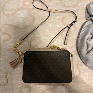 Michael Kors Black and Cream Crossbody Bag